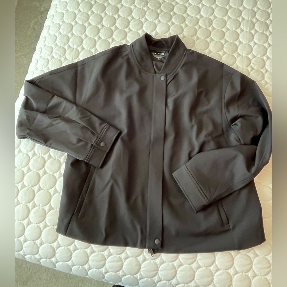 Athleta Charcoal Bomber Jacket